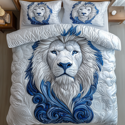 Blue Swirl Lion King 3-Piece Quilted Bedding Set GFTONL1579