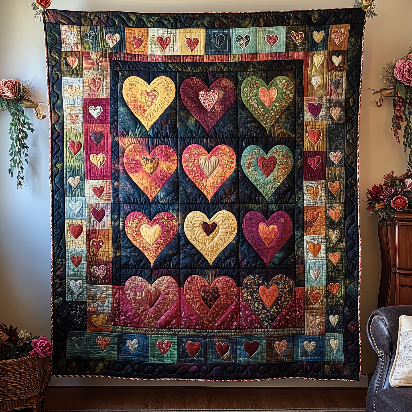 Warm Heart Quilted Blanket GFTONL1849