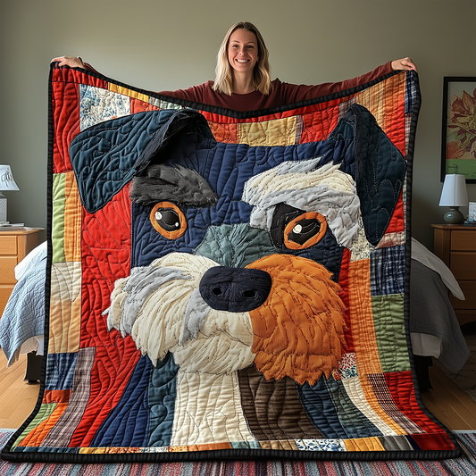 Dorky Schnauzer Quilted Blanket GFTONL2030