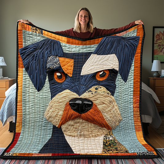 Dorky Schnauzer Quilted Blanket GFTONL2033