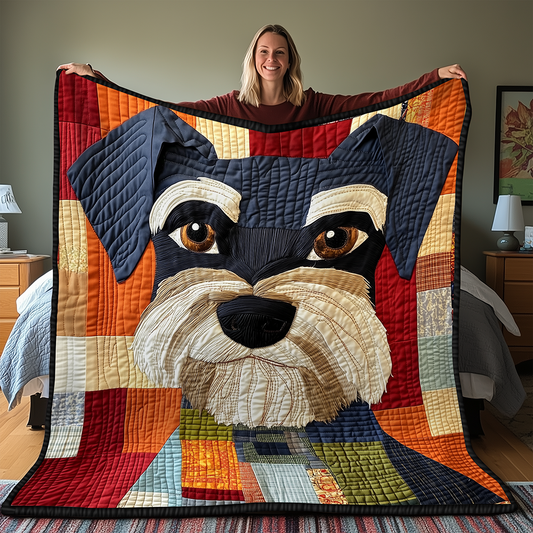 Dorky Schnauzer Quilted Blanket GFTONL2041