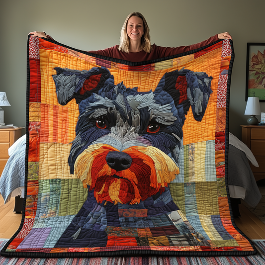 Dorky Schnauzer Quilted Blanket GFTONL2042