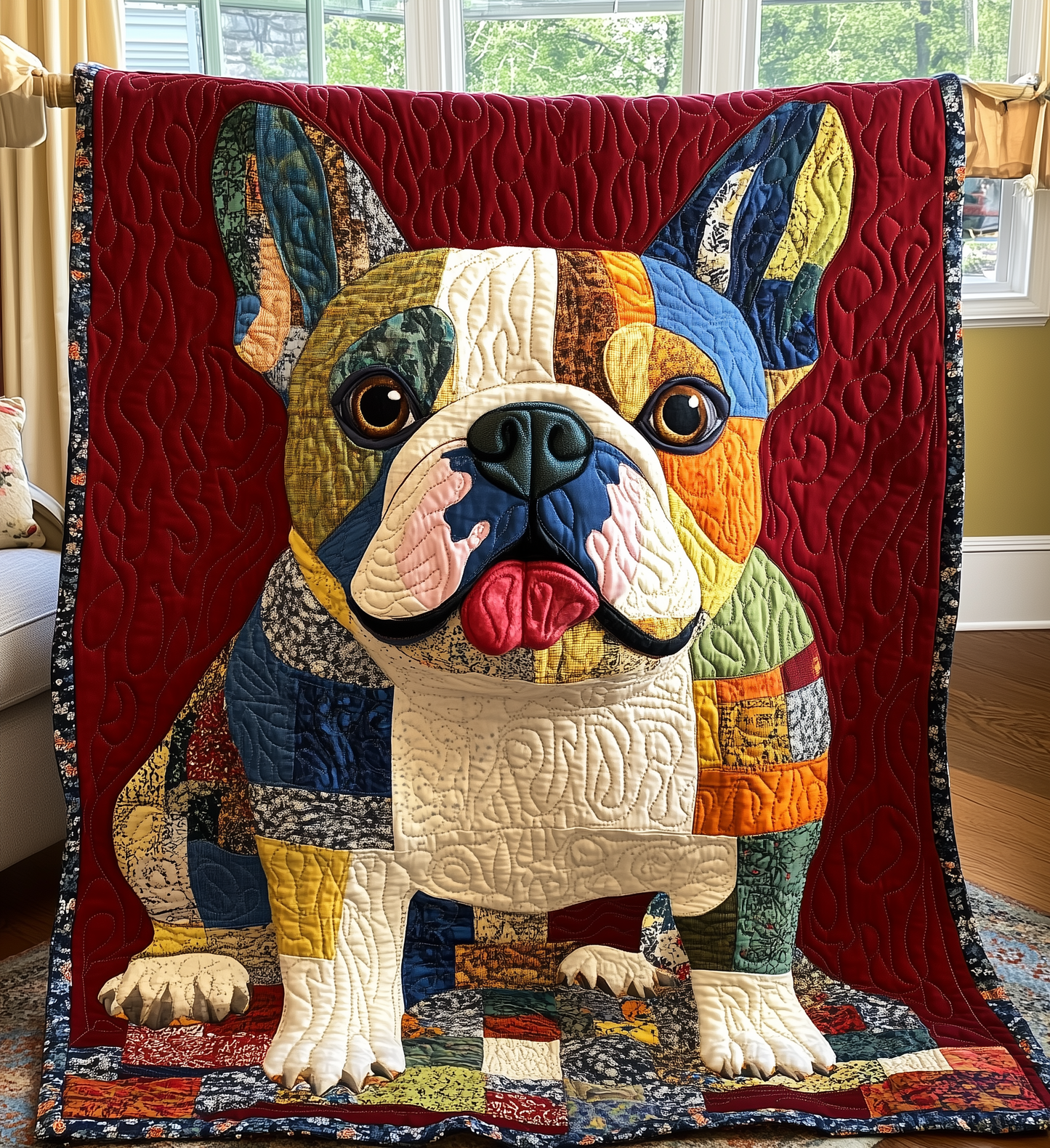 Bulldog Quilted Blanket GFTONL2118