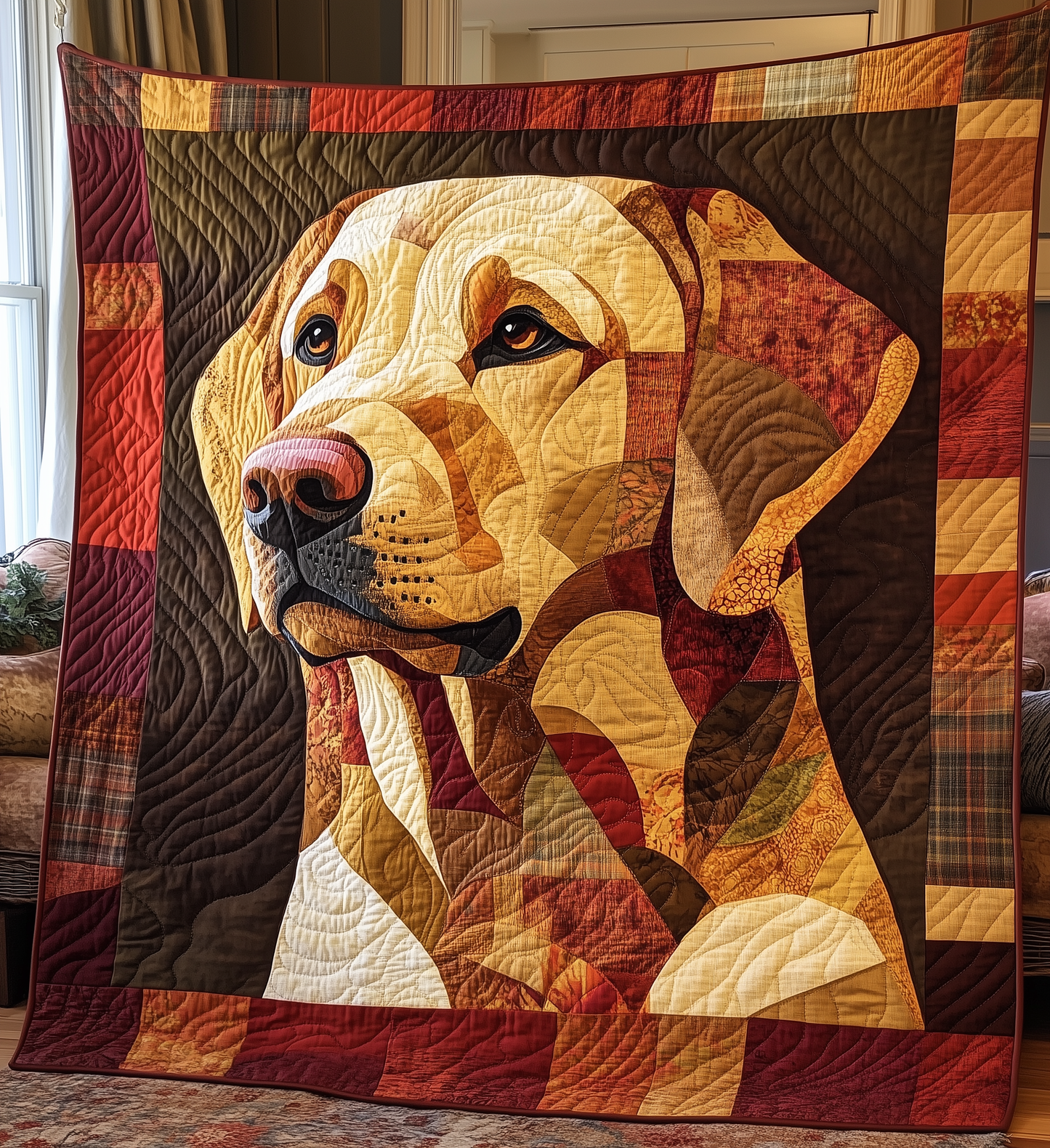 Labrador Retriever Quilted Blanket GFTONL2174