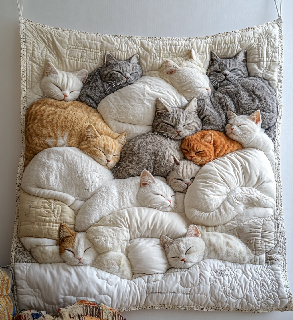 Sleeping Cat Quilted Blanket GFTONL2191