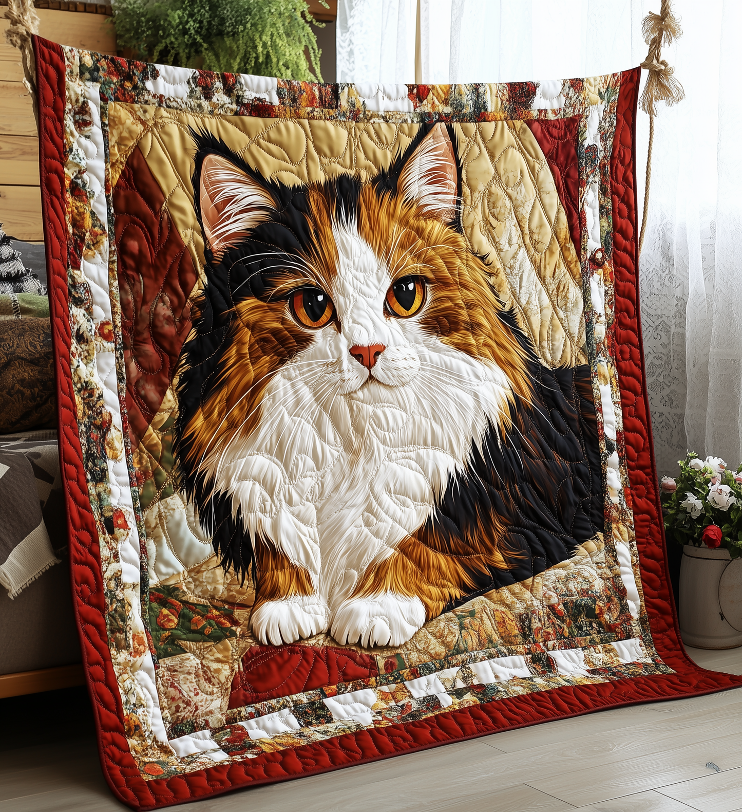 Charming Cat Quilted Blanket GFTONL2194
