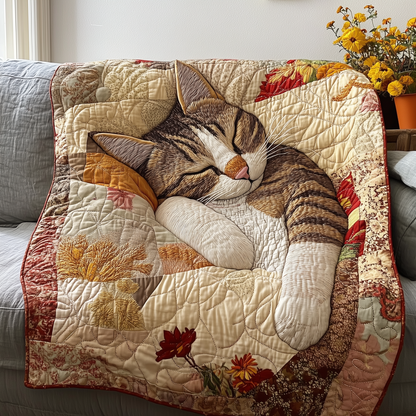 Relaxing Cat Quilted Blanket GFTONL2223