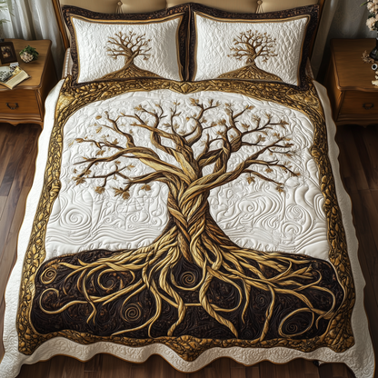 Eternal Tree Of Life 3-Piece Quilted Bedding Set GFTONL2309