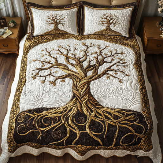 Eternal Tree Of Life 3-Piece Quilted Bedding Set GFTONL2309