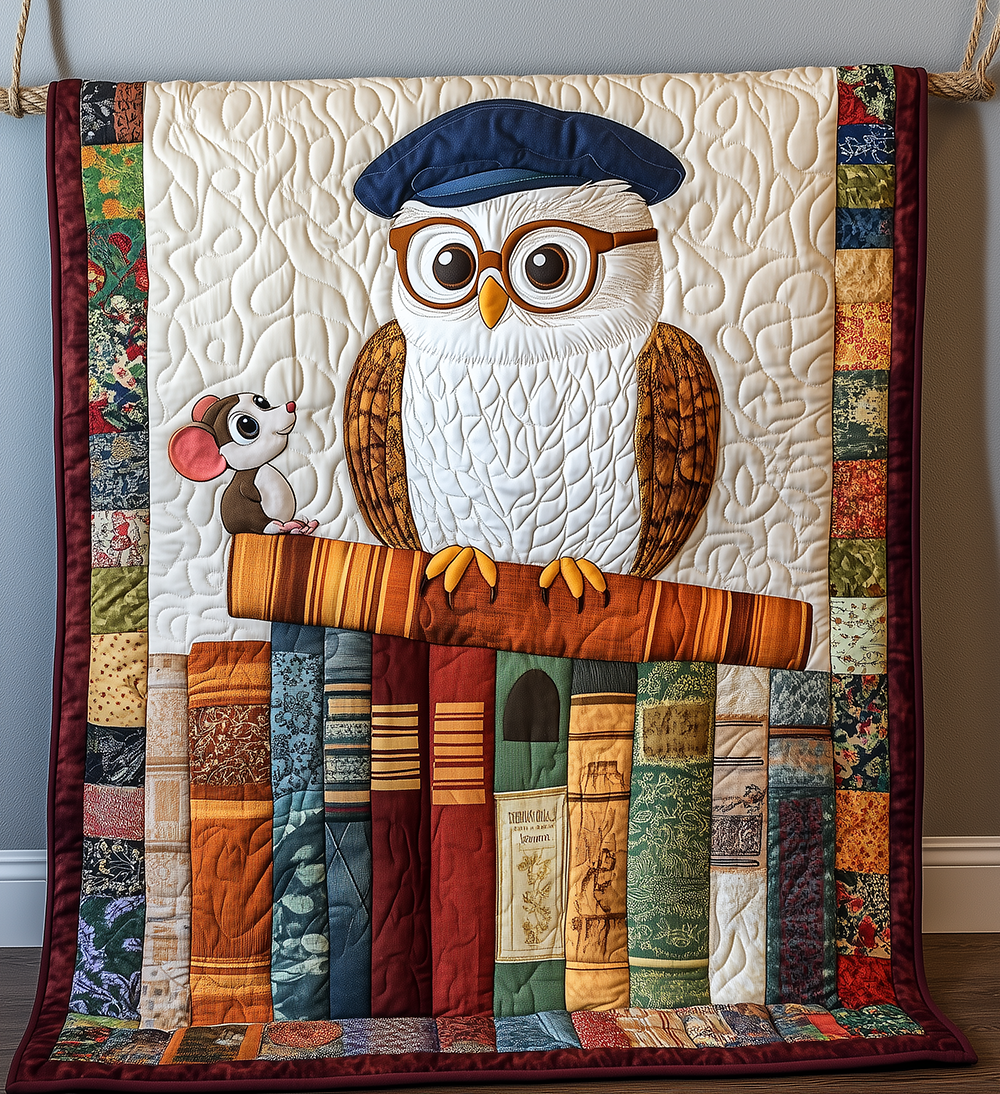 Academy Owl Quilted Blanket GFTONL2475