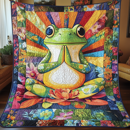 Serene Frog Quilted Blanket GFTONL2583