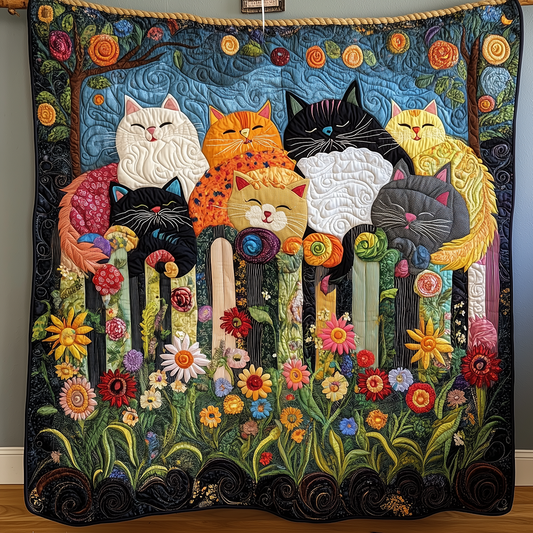 Garden Whiskers Quilted Blanket GFTONL2600