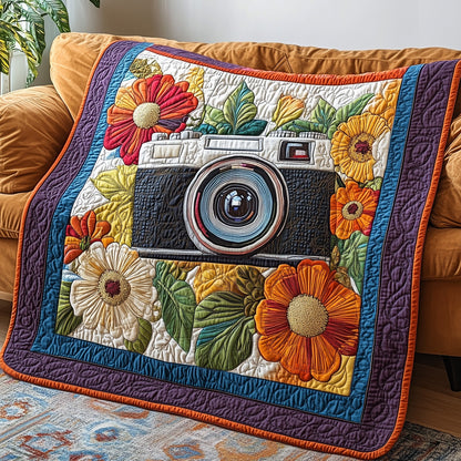 Vintage Camera Quilted Blanket GFTONL2899
