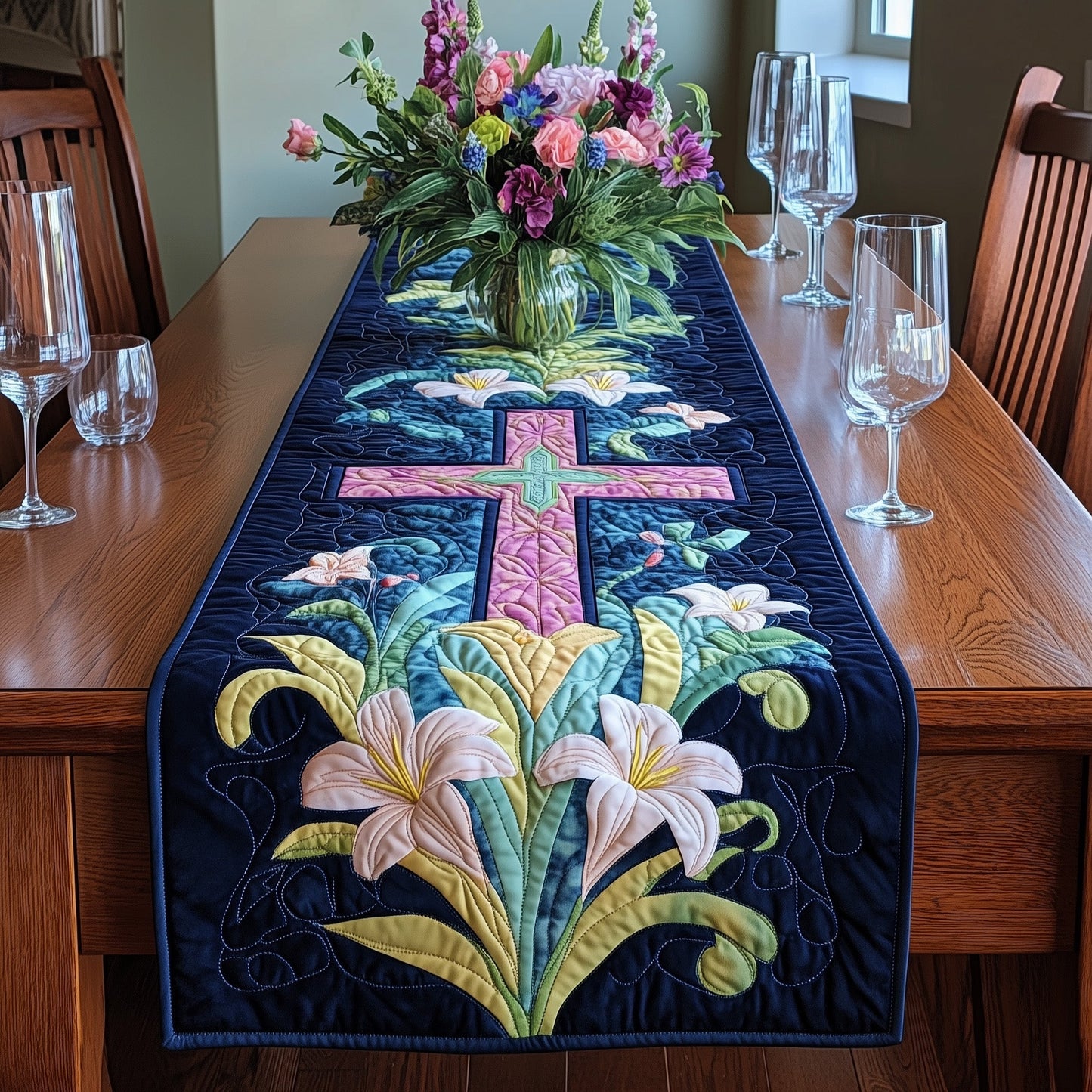 Easter Serenity Quilted Table Runner GFTONL2923