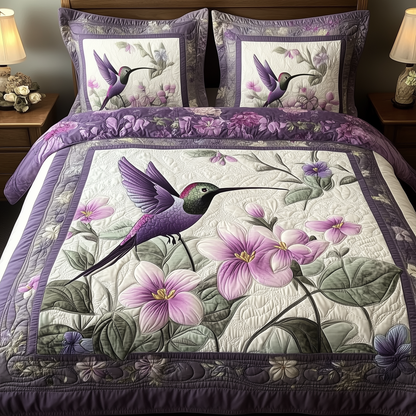 Hummingbird 3-Piece Quilted Bedding Set GFTONL292