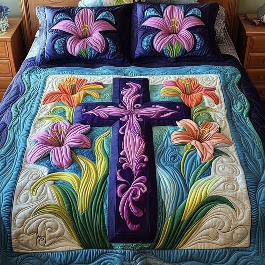 Blessed Easter 3-Piece Quilted Bedding Set GFTONL2969