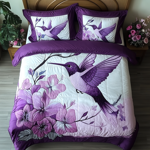 Hummingbird 3-Piece Quilted Bedding Set GFTONL296