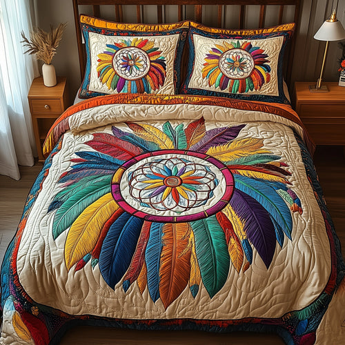 Ethereal Dreamcatcher 3-Piece Quilted Bedding Set GFTONL3014