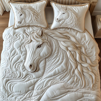 Freedom Horse 3-Piece Quilted Bedding Set GFTONL3086