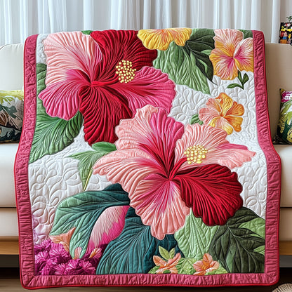 Hibiscus Charm Quilted Blanket GFTONL3099
