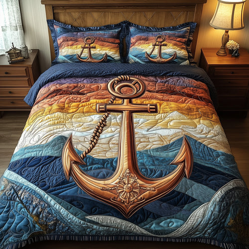 Anchor Life 3-Piece Quilted Bedding Set GFTONL3197