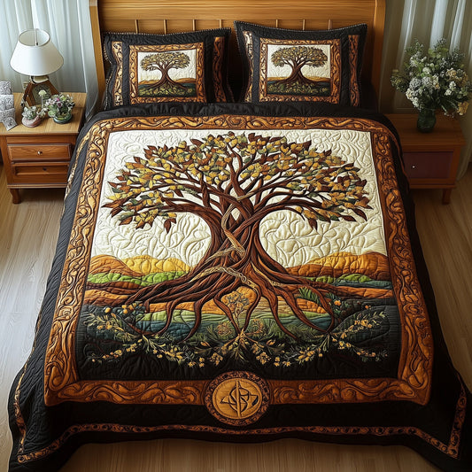 Tree Of Life 3-Piece Quilted Bedding Set GFTONL3306