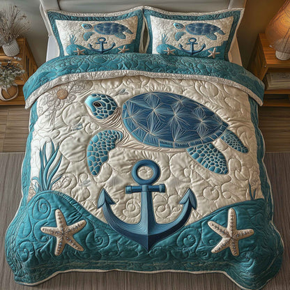 Turtle’s Haven 3-Piece Quilted Bedding Set GFTONL3415