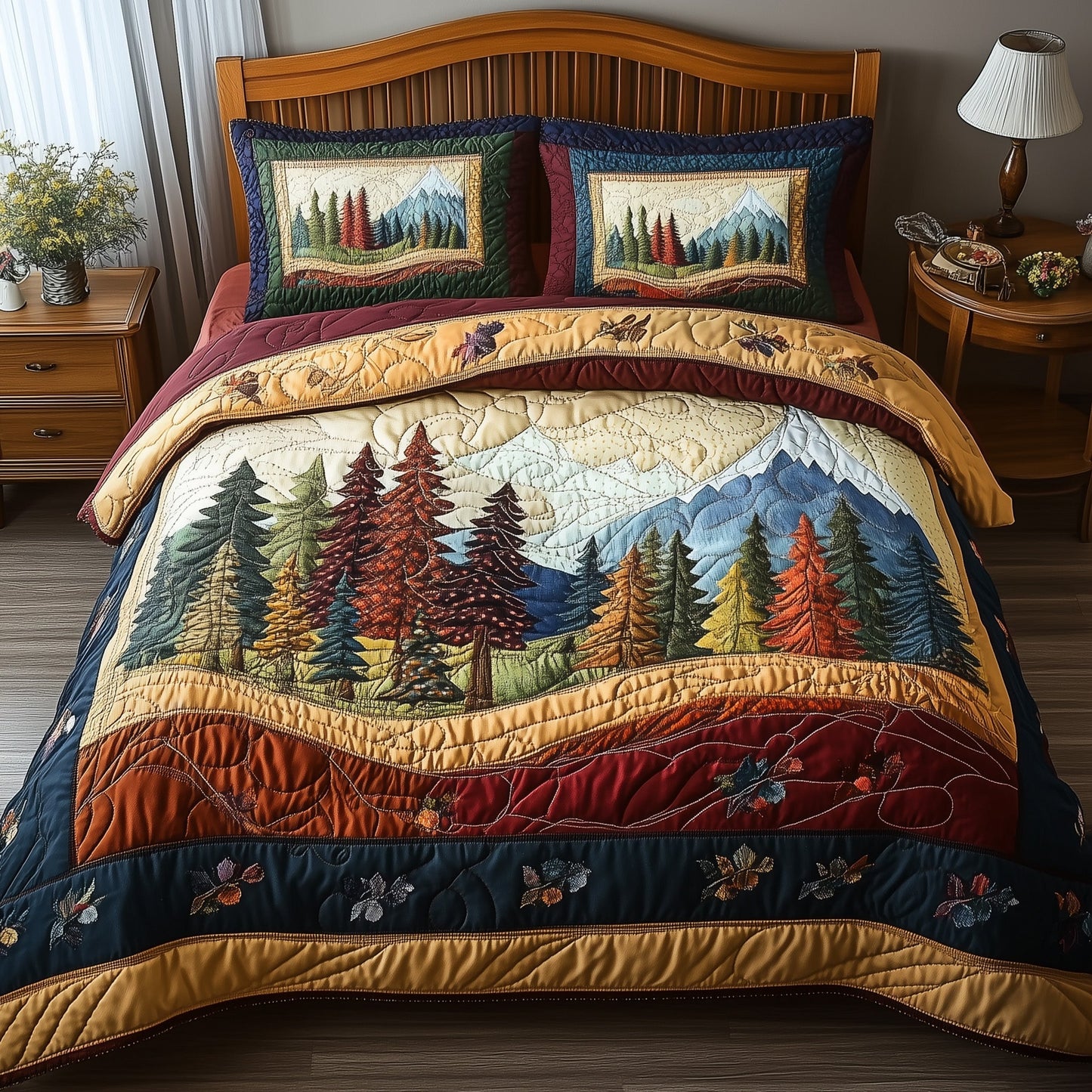 Forest Vibe 3-Piece Quilted Bedding Set GFTONL3688