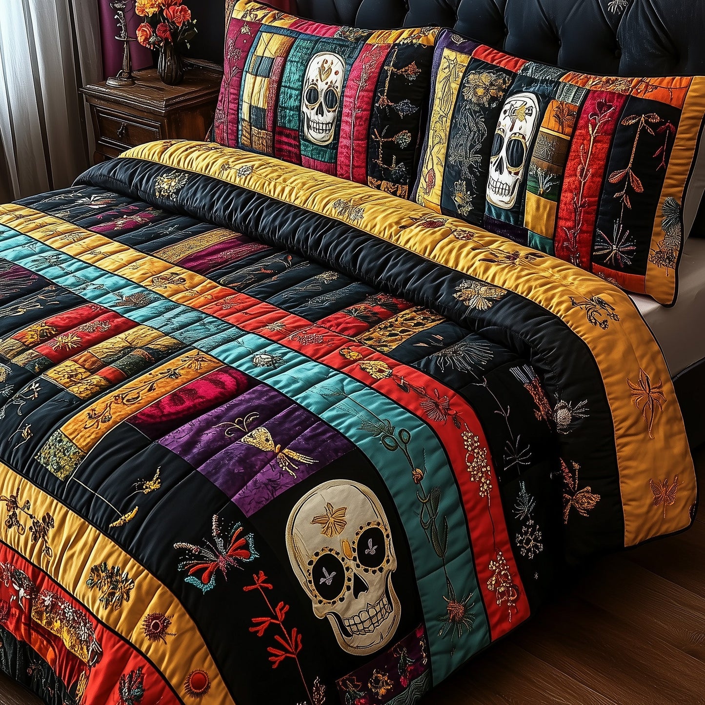 Ancient Library 3-Piece Quilted Bedding Set GFTONL3719