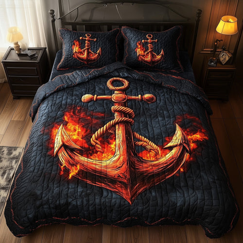 Lava Anchor 3-Piece Quilted Bedding Set GFTONL3812