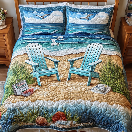 Beach Vibe 3-Piece Quilted Bedding Set GFTONL3910
