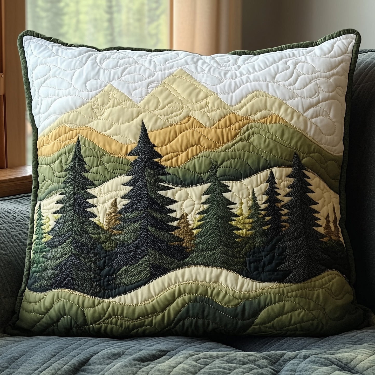 Forest Vibe Quilted Pillow Case GFTONL3962