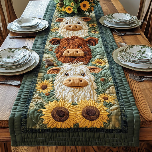 Baby Highland Cow Quilted Table Runner GFTONL4334