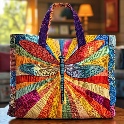 Sunshine Dragonfly Quilted Tote Bag GFTONL4845