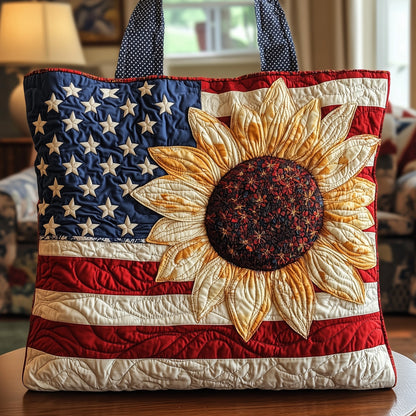 Patriot Sunflower Quilted Tote Bag GFTONL4910