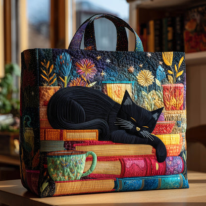 Sleeping Cat Quilted Tote Bag GFTONL5014