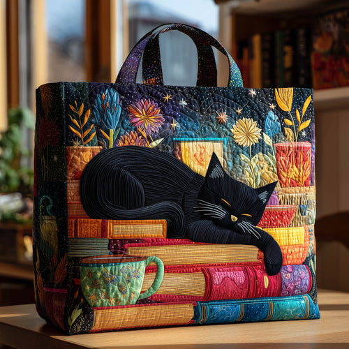 Sleeping Cat Quilted Tote Bag GFTONL5014
