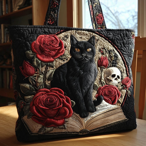 Black Cat Quilted Tote Bag GFTONL5016