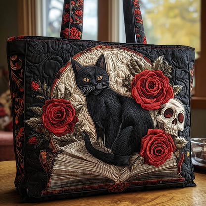 Black Cat Quilted Tote Bag GFTONL5022