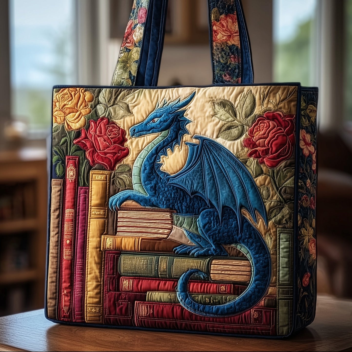 Vintage Dragon Quilted Tote Bag GFTONL5039