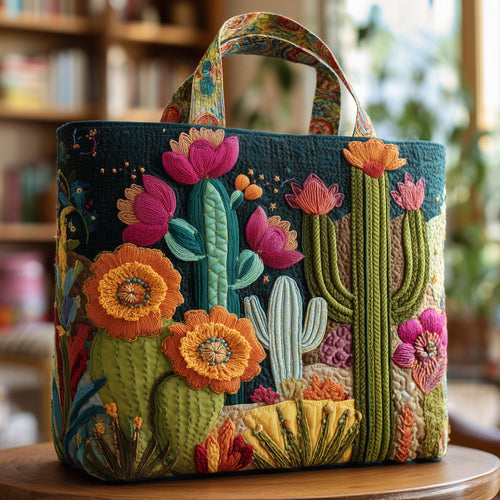 Blooming Cactus Quilted Tote Bag GFTONL5072