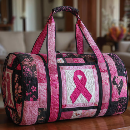 Breast Cancer Ribbon Quilted Duffle Bag GFTONL5161