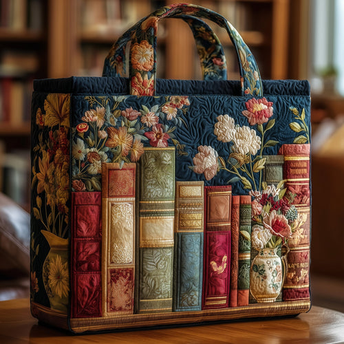Vintage Bookish Quilted Tote Bag GFTONL5209