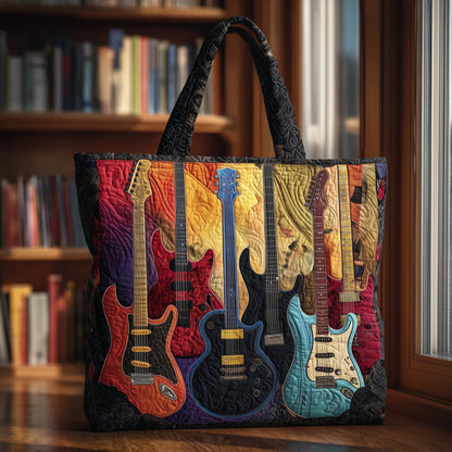 Vintage Guitar Quilted Tote Bag GFTONL5228