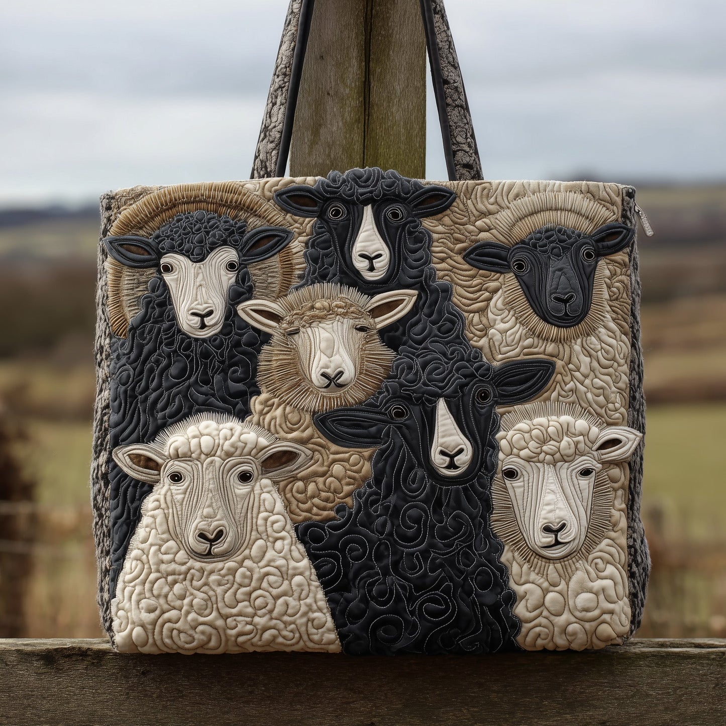 Rustic Sheep Quilted Tote Bag GFTONL5250