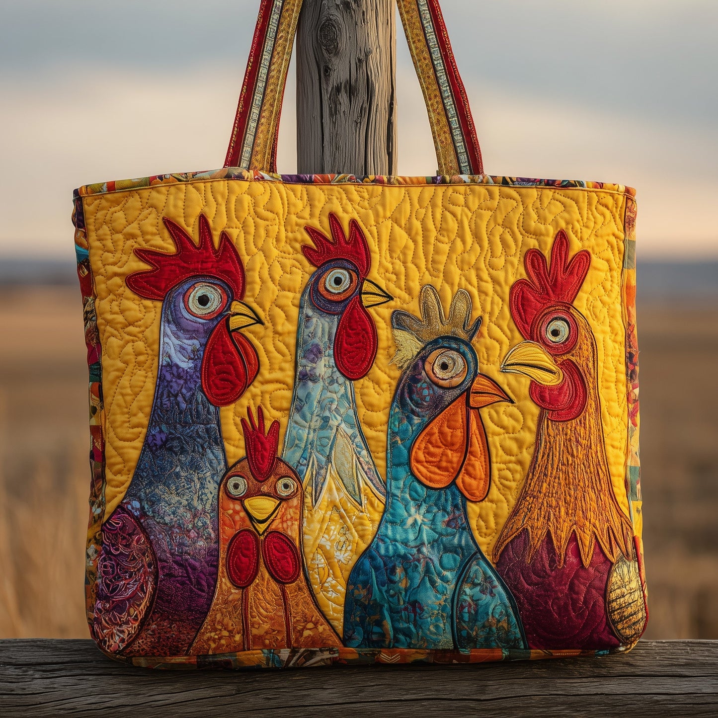 Sunshine Chicken Quilted Tote Bag GFTONL5264