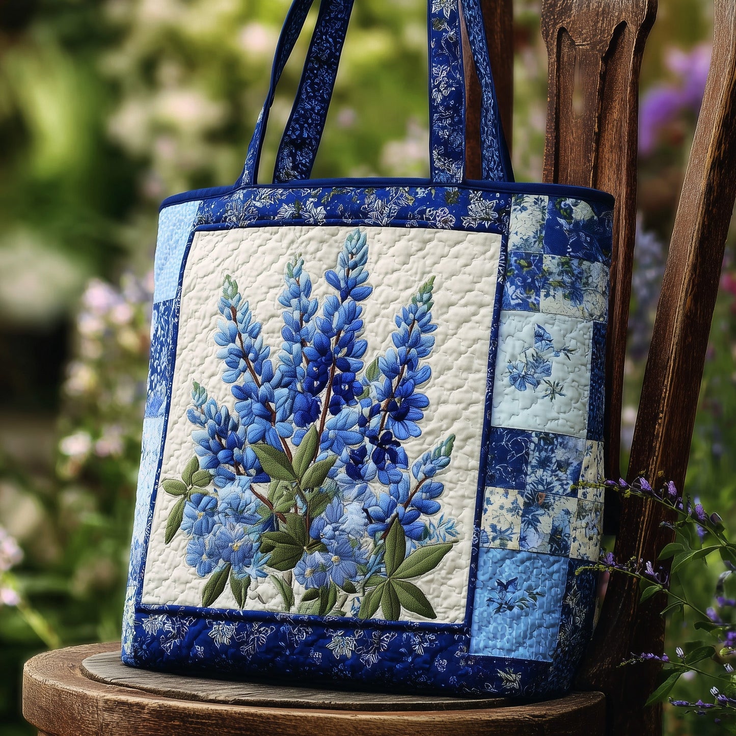 Bluebonnet Quilted Tote Bag GFTONL5306