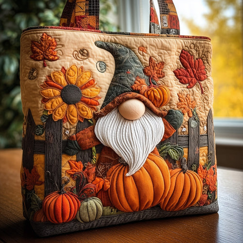 Pumpkin Gnome Quilted Tote Bag GFTONL5332