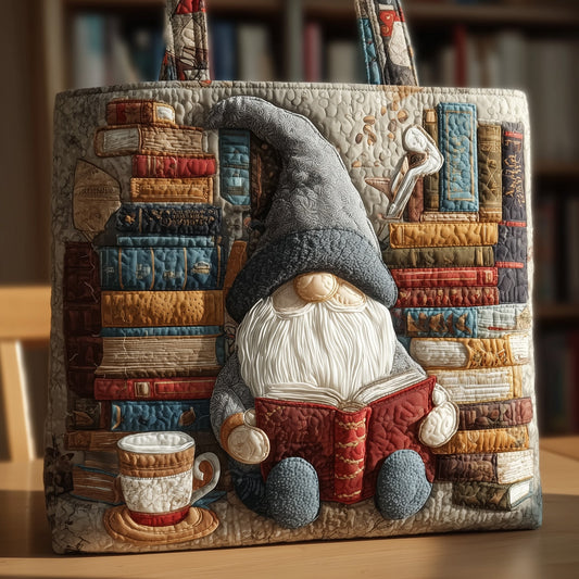 Reading Gnome Quilted Tote Bag GFTONL5341