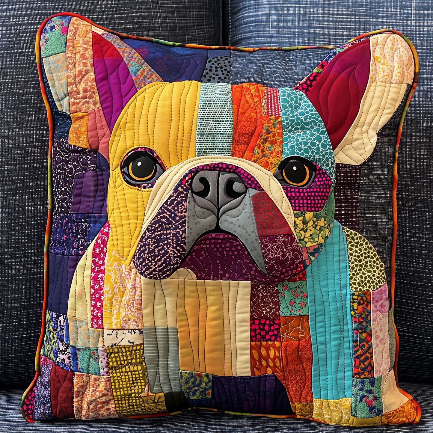 French Bulldog Quilted Pillow Case GFTONL534